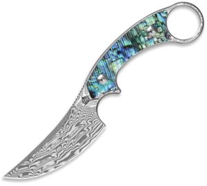 QSP Knife Baby Viper Damascus Abalone (3.25″)